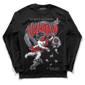 Jordan 4 “Bred Reimagined” DopeSkill Long Sleeve T-Shirt Nevermind Graphic Streetwear - Black