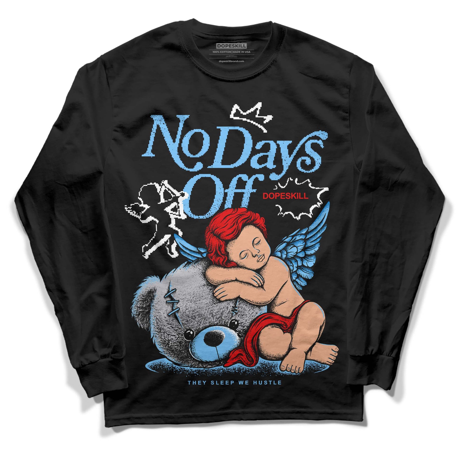 Travis Scott x Jordan 4 Retro 'Cactus Jack' DopeSkill Long Sleeve T-Shirt New No Days Off Graphic Streetwear - Black