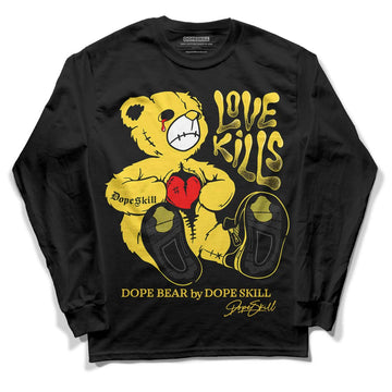 Jordan 4 Tour Yellow Thunder DopeSkill Long Sleeve T-Shirt Love Kills Graphic Streetwear - Black