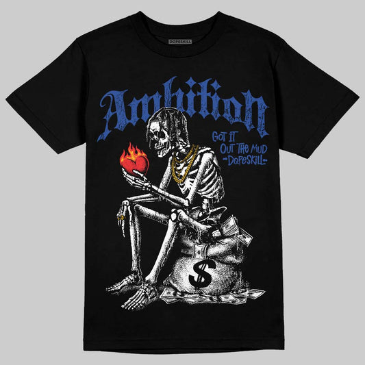 Royal Blue Sneakers DopeSkill T-Shirt Ambition Graphic Streetwear - Black