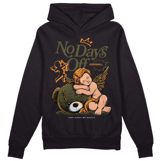 Jordan 5 "Olive" DopeSkill Hoodie Sweatshirt New No Days Off Graphic Streetwear - Black 