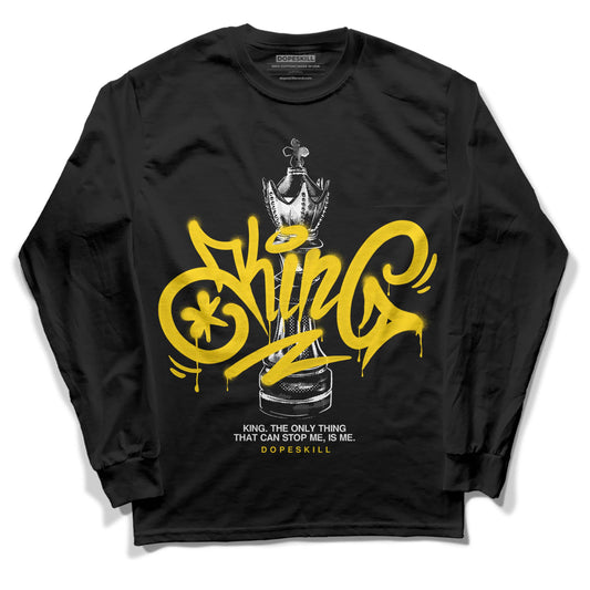 Jordan 6 “Yellow Ochre” DopeSkill Long Sleeve T-Shirt King Chess Graphic Streetwear - Black