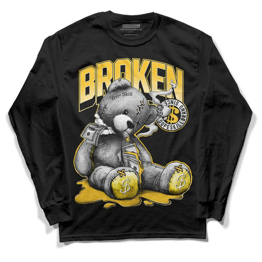 Jordan 4 Retro “Vivid Sulfur” DopeSkill Long Sleeve T-Shirt Sick Bear Graphic Streetwear - Black 