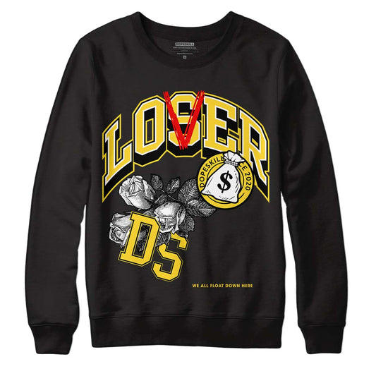 Jordan 4 Tour Yellow Thunder DopeSkill Sweatshirt Loser Lover Graphic Streetwear - Black