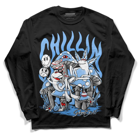 Jordan 9 Powder Blue DopeSkill Long Sleeve T-Shirt Chillin Graphic Streetwear - Black