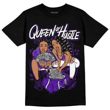 AJ 13 Court Purple DopeSkill T-Shirt Queen Of Hustle Graphic