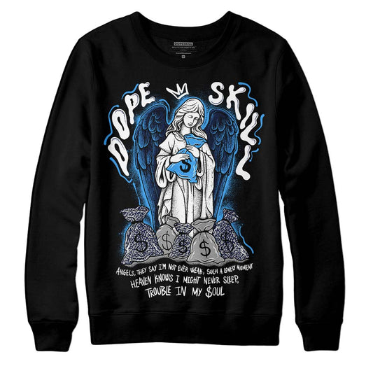 Jordan Spiz’ike Low “White/Obsidian” DopeSkill Sweatshirt Angels Graphic Streetwear - Black