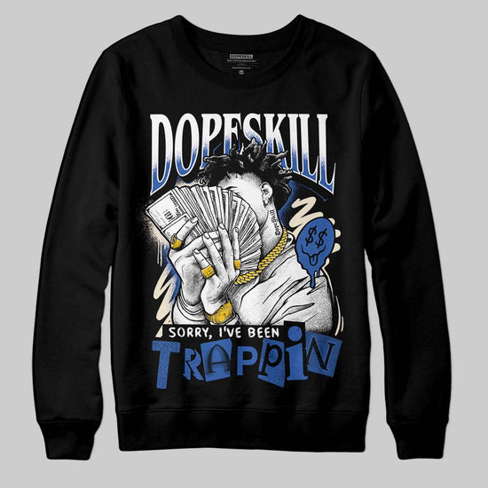 Jordan 1 Low Travis Scott x Fragment DopeSkill Sweatshirt Sorry I've Been Trappin Graphic Streetwear - Black