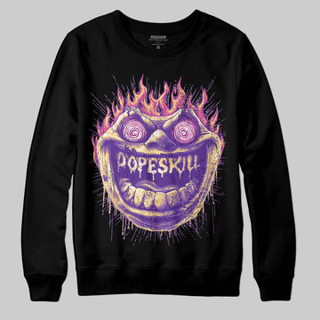 PURPLE Sneakers DopeSkill Sweatshirt Hellfire Graphic Streetwear - Black
