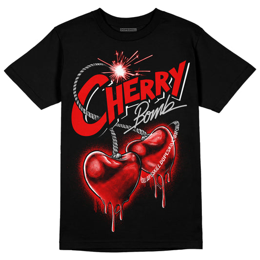 Jordan 12 “Cherry” DopeSkill T-Shirt Cherry Bomb Graphic Streetwear - Black 