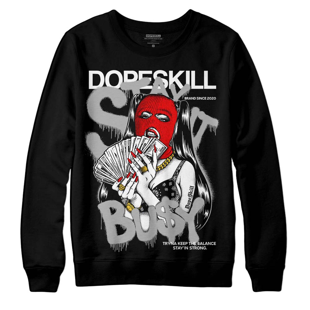 Jordan 1 Low OG “Shadow” DopeSkill Sweatshirt Stay It Busy Graphic Streetwear - Black