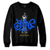 Royal Blue Sneakers DopeSkill Sweatshirt King Chess Graphic Streetwear - Black