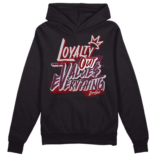 Jordan 5 Retro Burgundy (2023) DopeSkill Hoodie Sweatshirt LOVE Graphic Streetwear - Black