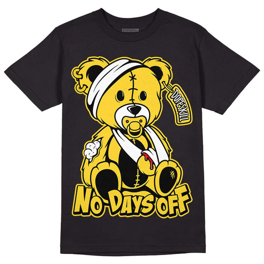 Jordan 4 Tour Yellow Thunder DopeSkill T-Shirt Hurt Bear Graphic Streetwear - Black