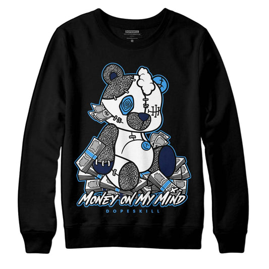 Jordan 3 "Midnight Navy" DopeSkill Sweatshirt MOMM Bear  Graphic Streetwear - Black 