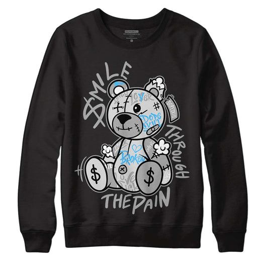 Dunk Low ‘Pure Platinum’ DopeSkill Sweatshirt Smile Through The Pain Graphic Streetwear - Black