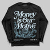 Vans Knu Stack Vintage Satin Dream Blue DopeSkill Long Sleeve T-Shirt Money Is Our Motive Typo Graphic Streetwear - Black