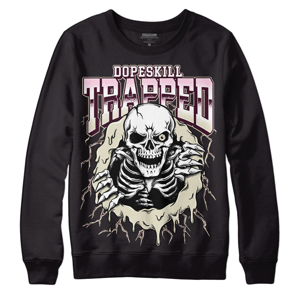 Dunk Low Night Maroon and Medium Soft Pink DopeSkill Sweatshirt Trapped Halloween Graphic Streetwear - Black