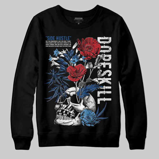 Jordan 1 Low OG “Storm Blue” DopeSkill Sweatshirt Side Hustle Graphic Streetwear - black