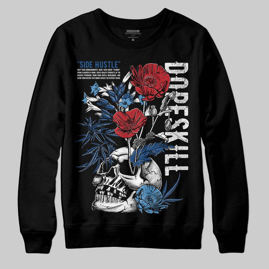 Jordan 1 Low OG “Storm Blue” DopeSkill Sweatshirt Side Hustle Graphic Streetwear - black