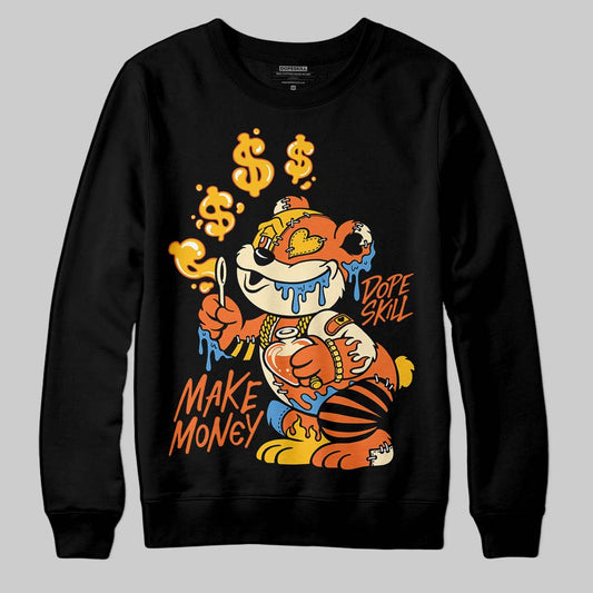 Orange, Black and White Sneakers DopeSkill Sweatshirt Make Money Graphic Streetwear - Black