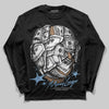 Jordan 6 University Blue DopeSkill Long Sleeve T-Shirt Money Longer Graphic Streetwear - black