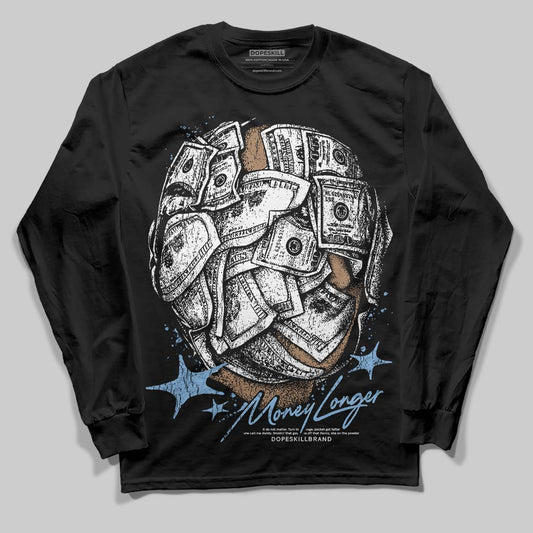 Jordan 6 University Blue DopeSkill Long Sleeve T-Shirt Money Longer Graphic Streetwear - black
