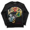 Jordan 1 Mid GS 'Six Championships DopeSkill Long Sleeve T-Shirt Loser Lover Graphic Streetwear - Black