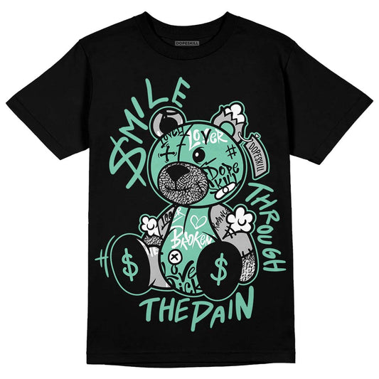 Jordan 3 "Green Glow" DopeSkill T-Shirt Smile Through The Pain Graphic Streetwear - Black 