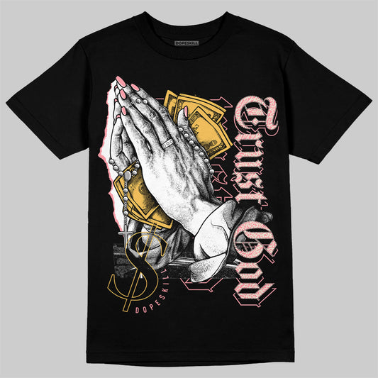 Jordan 3 GS “Red Stardust” DopeSkill T-Shirt Trust God Graphic Streetwear - Black