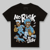 Jordan 4 Denim “Worn Blue” DopeSkill Toddler Kids T-shirt No Risk No Story Graphic Streetwear - black