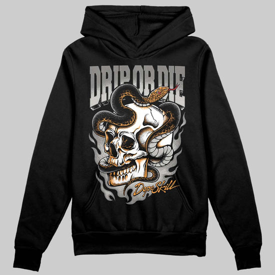 Grey Sneakers DopeSkill Hoodie Drip or Die Graphic Streetwear - Black