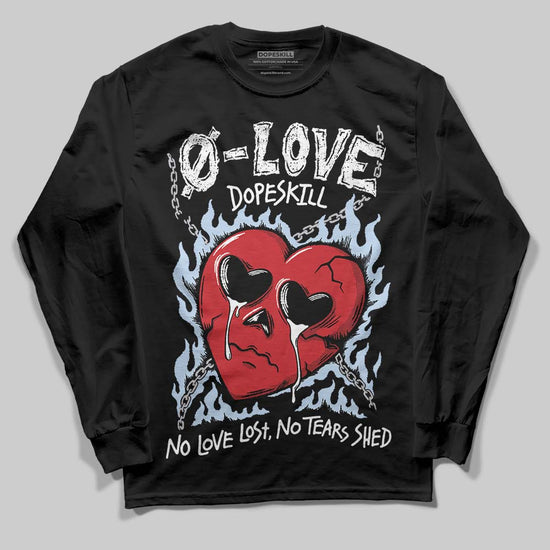 Jordan 5 Retro OG Black Metallic Reimagined DopeSkill Long Sleeve T-Shirt Crying Heart Graphic Streetwear - Black