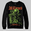 Neon Green Sneakers DopeSkill Sweatshirt All Earned Graphic Streetwear - Black