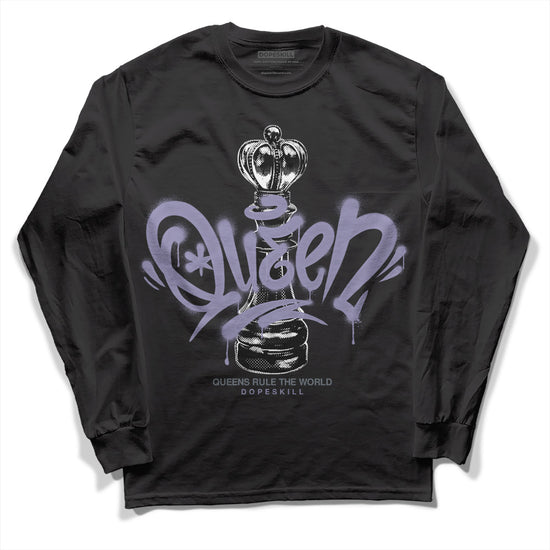 Jordan 5 Retro Low Indigo Haze DopeSkill Long Sleeve T-Shirt Queen Chess Graphic Streetwear - Black