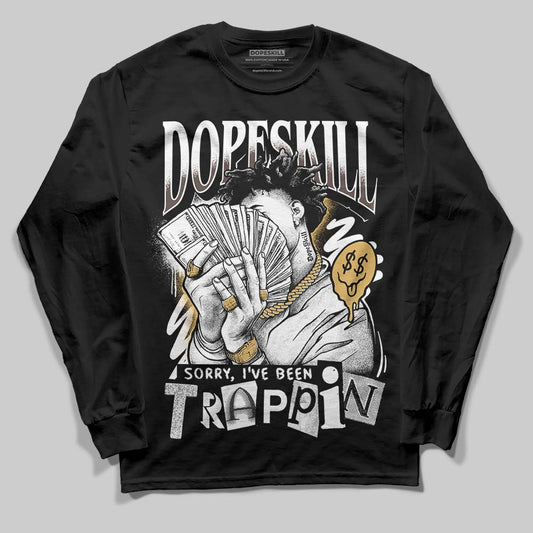 Adidas Samba OG C ‘Black Gum’ DopeSkill Long Sleeve T-Shirt Sorry I've Been Trappin Graphic Streetwear - Black