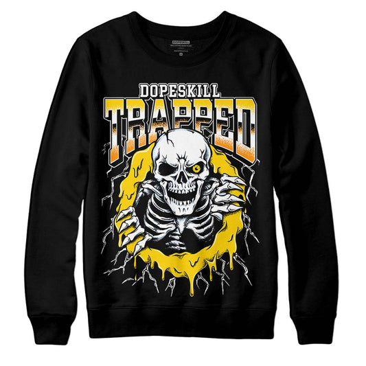 Jordan 6 “Yellow Ochre” DopeSkill Sweatshirt Trapped Halloween Graphic Streetwear - Black