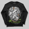 Neon Green Sneakers DopeSkill Long Sleeve T-Shirt Money Longer Graphic Streetwear - Black