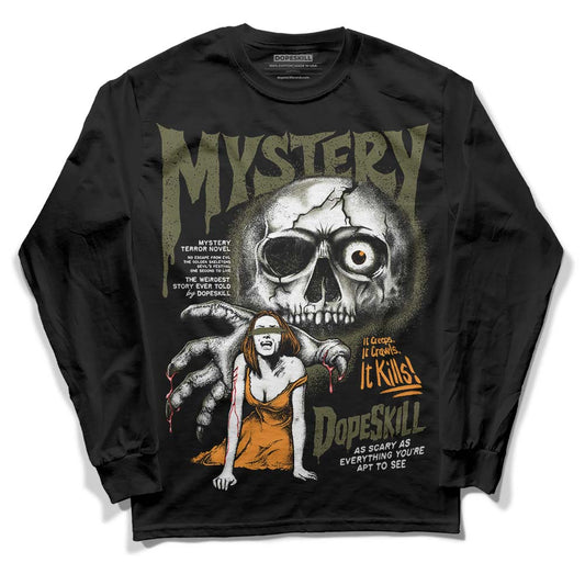 Jordan 5 "Olive" DopeSkill Long Sleeve T-Shirt Mystery Ghostly Grasp Graphic Streetwear - Black