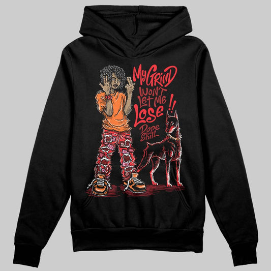 Red Sneakers DopeSkill Hoodie Sweatshirt My Grind Won't Let Me Lose Graphic Streetwear - black
