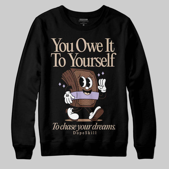 Harris Tweed x Wmns Dunk Low 'Sesame' DopeSkill Sweatshirt Owe It To Yourself Graphic Streetwear - Black