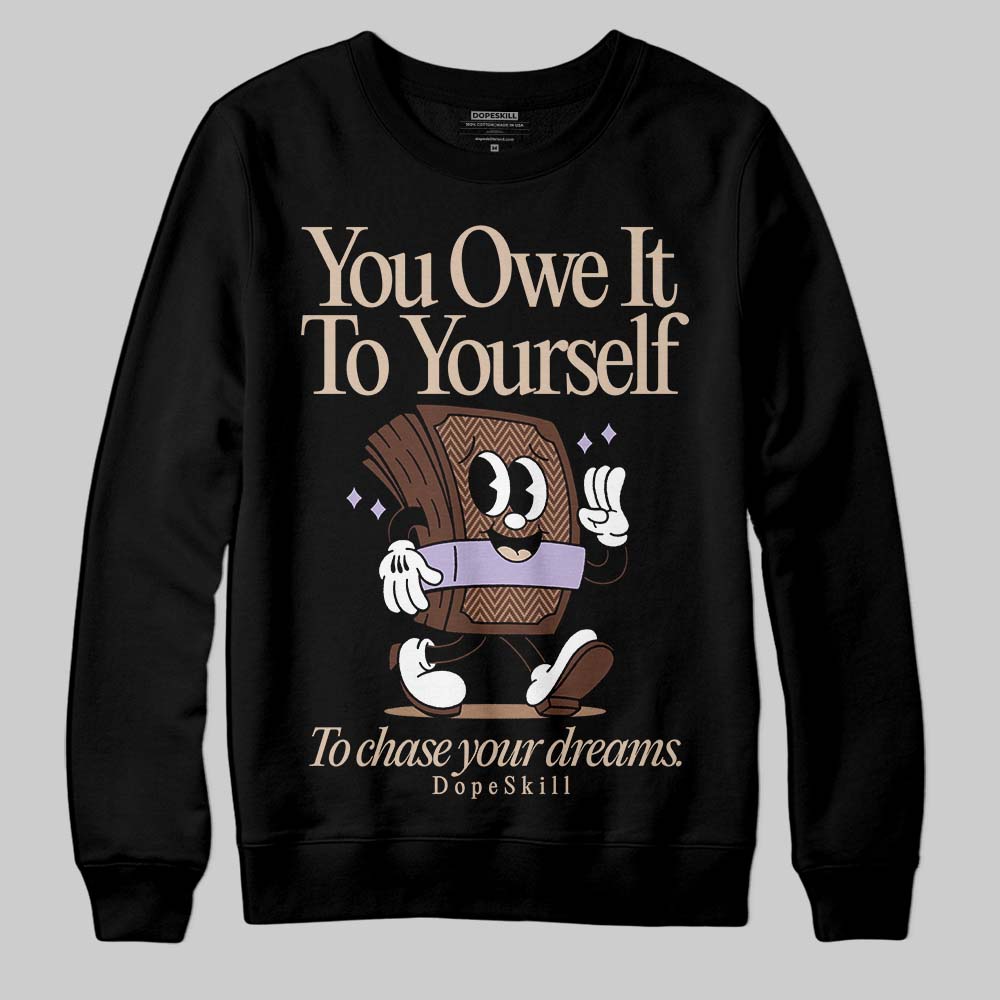 Harris Tweed x Wmns Dunk Low 'Sesame' DopeSkill Sweatshirt Owe It To Yourself Graphic Streetwear - Black