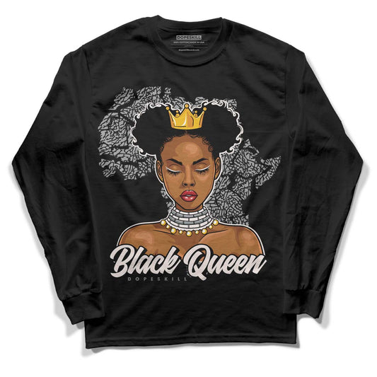 Jordan 3 GS Hide N’ Sneak DopeSkill Long Sleeve T-Shirt Black Queen Graphic Streetwear - Black