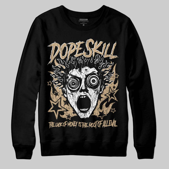 TAN Sneakers DopeSkill Sweatshirt Root of Evil Graphic Streetwear - Black