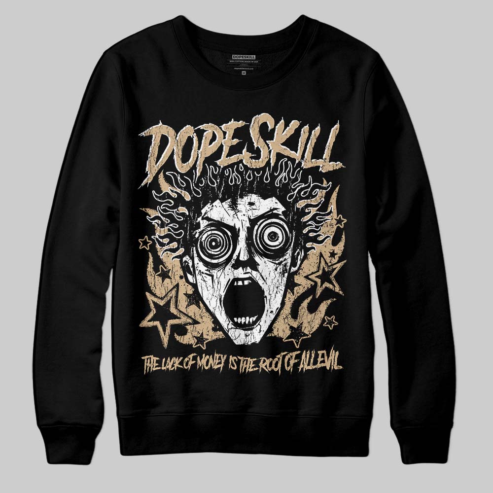 TAN Sneakers DopeSkill Sweatshirt Root of Evil Graphic Streetwear - Black