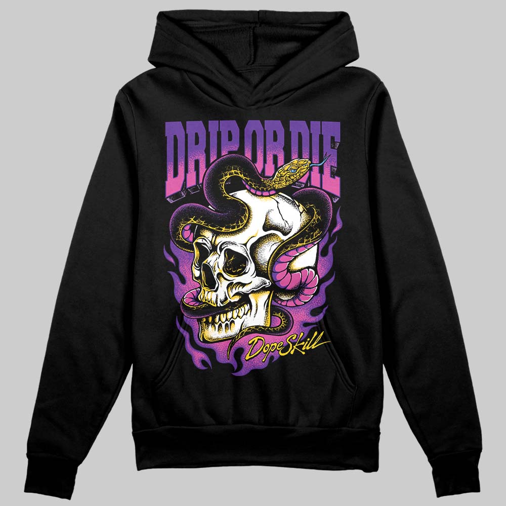 PURPLE Sneakers DopeSkill Hoodie Drip or Die Graphic Streetwear - Black