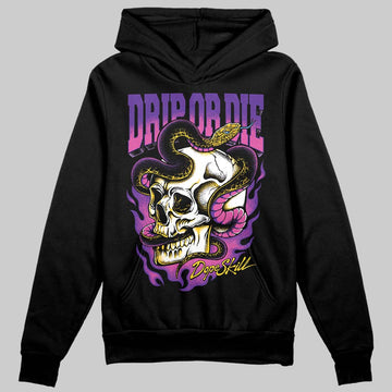 PURPLE Sneakers DopeSkill Hoodie Drip or Die Graphic Streetwear - Black