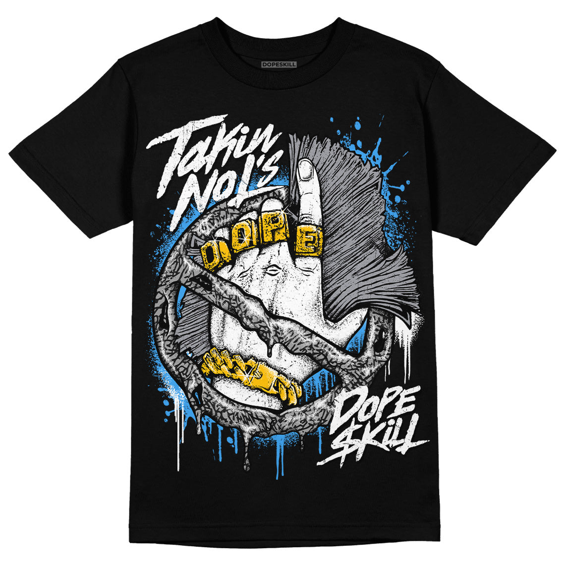 Jordan 3 "Midnight Navy" DopeSkill T-Shirt Takin No L's Graphic Streetwear - Black