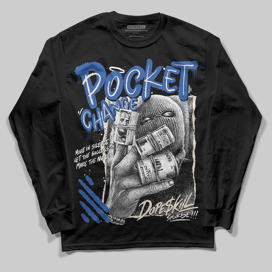 Jordan 1 Low Travis Scott x Fragment DopeSkill Long Sleeve T-Shirt Pocket Change Graphic Streetwear - Black