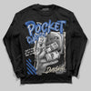 Jordan 1 Low Travis Scott x Fragment DopeSkill Long Sleeve T-Shirt Pocket Change Graphic Streetwear - Black
